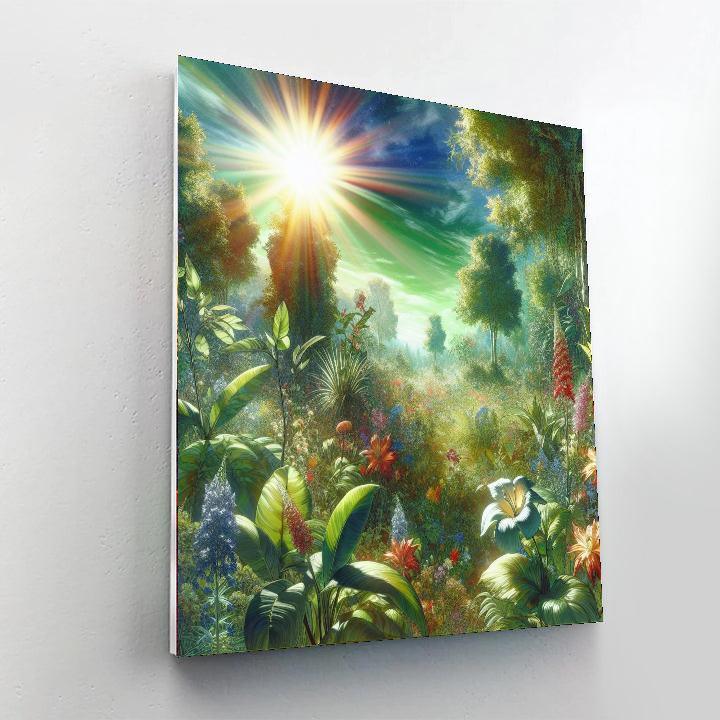 Lush Green Paradise DIY Paint By Numbers