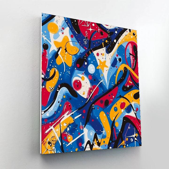 Joan Miró Inspired Surreal Universe  Painting By Numbers Kit