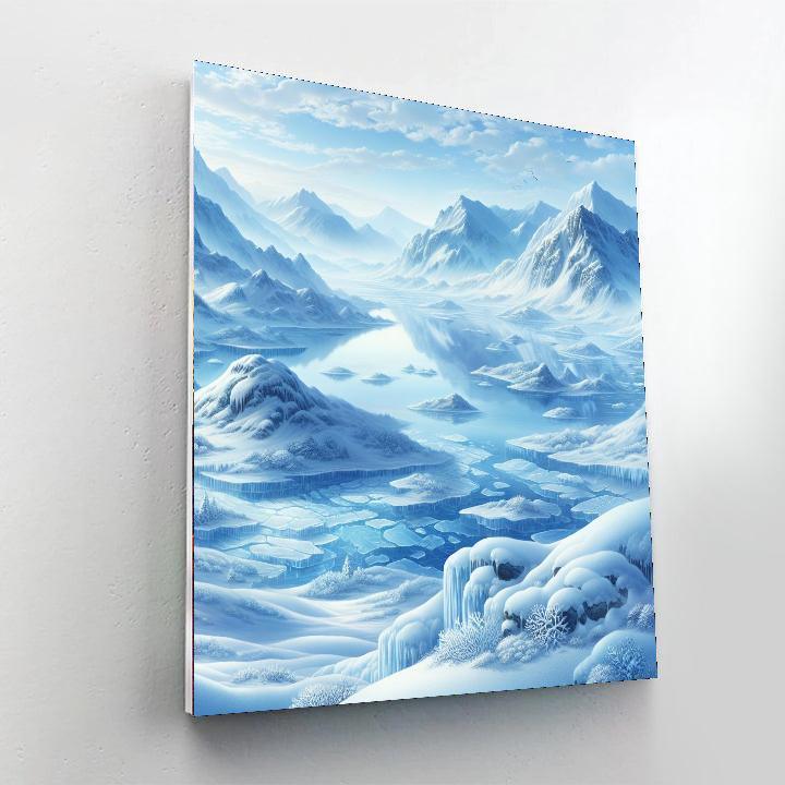 Frozen Nordic Landscape Paint By Numbers