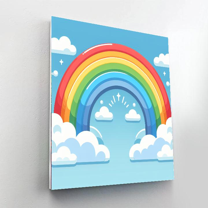 Colorful Rainbow Skies Numbered Painting Kits