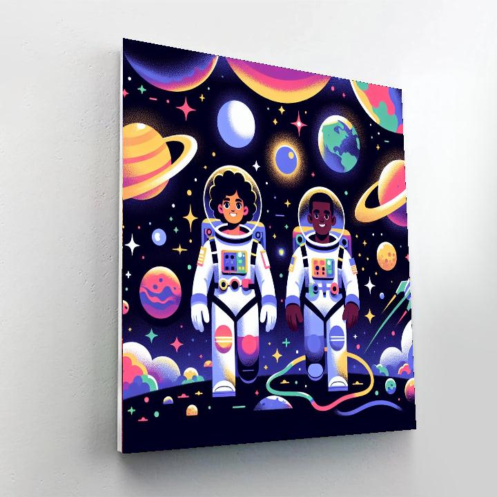 Galactic Adventures In Space Painting By Numbers Kit