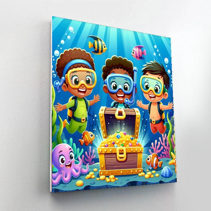 Underwater Treasure Quest Numbered Painting Kits