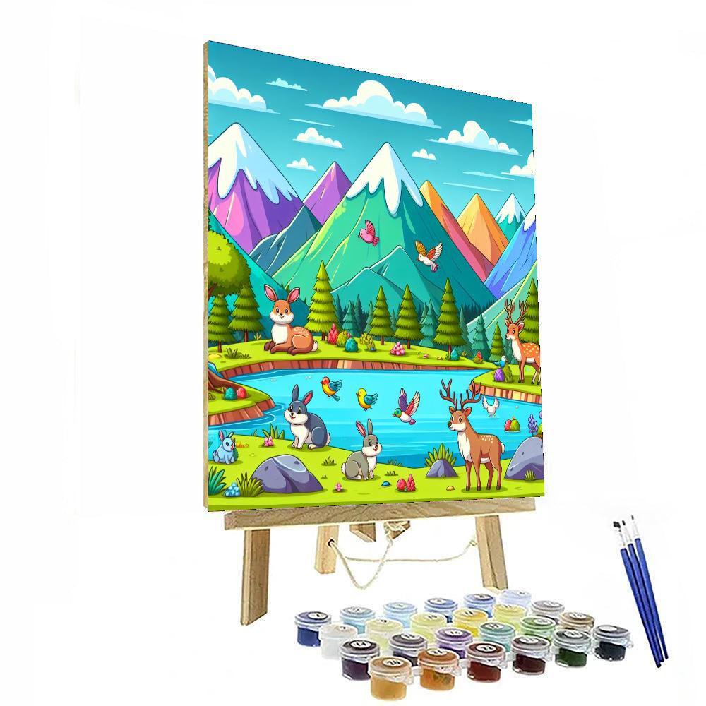 Magical Mountain Exploration Paint By Numbers Art