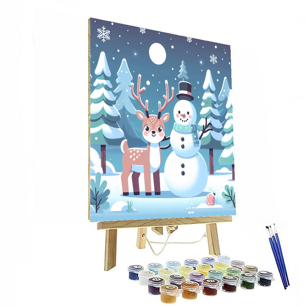 Snowflake Forest Number Painting