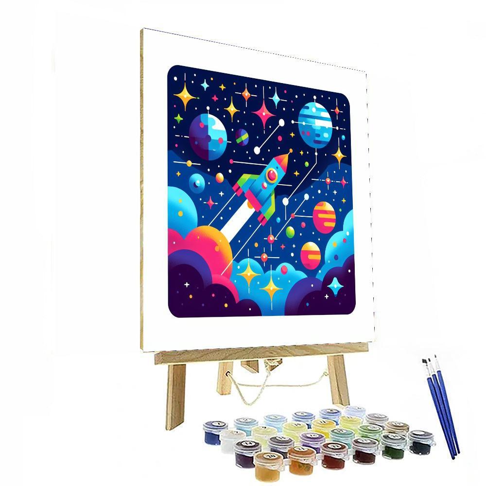 Starry Space Safari Painting By Numbers Kit