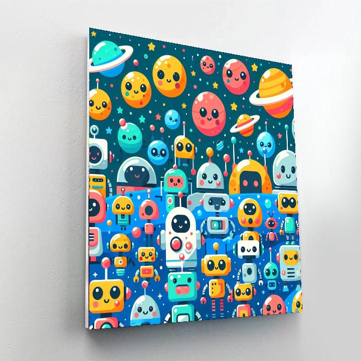 Space Robot Discovery Paint By Numbers