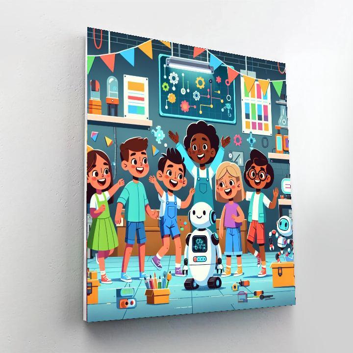 Robot Rescue Team Paint By Numbers Art