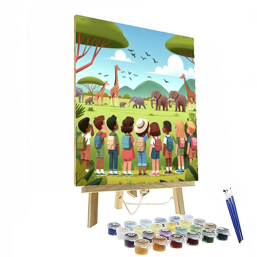 Safari Wilderness Exploration Number Painting