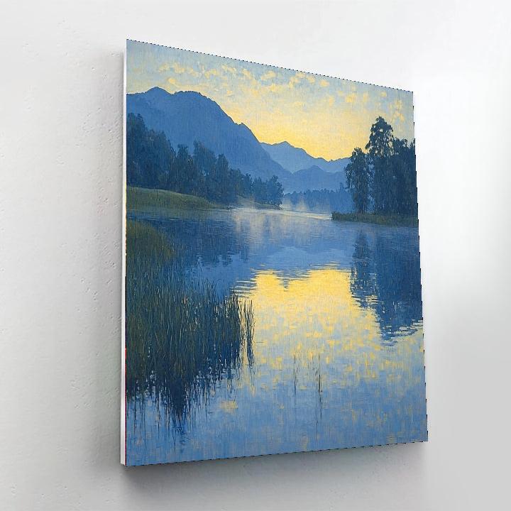 James McNeill Whistler Inspired Dawn Over Water  Number Painting