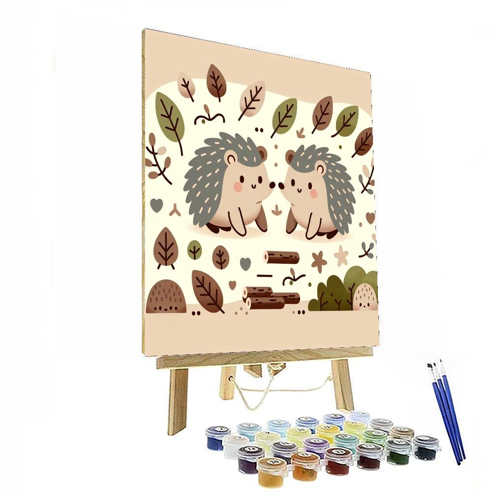 Harmonious Hedgehogs Numbered Painting Kits