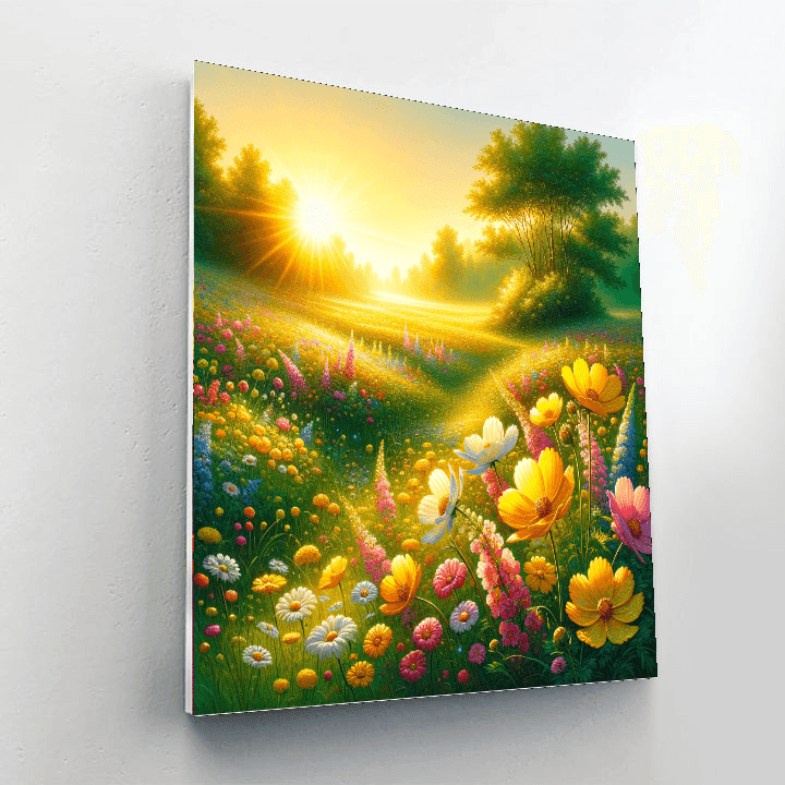 Sunlit Meadow Stroll Paint By Color