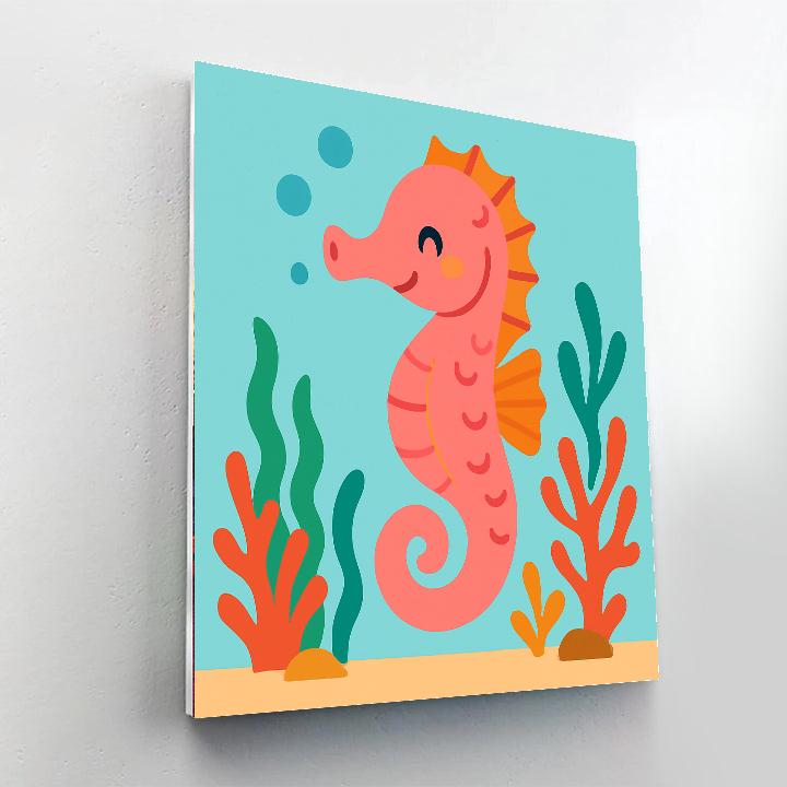 Swaying Seahorse Painting By Numbers Kit