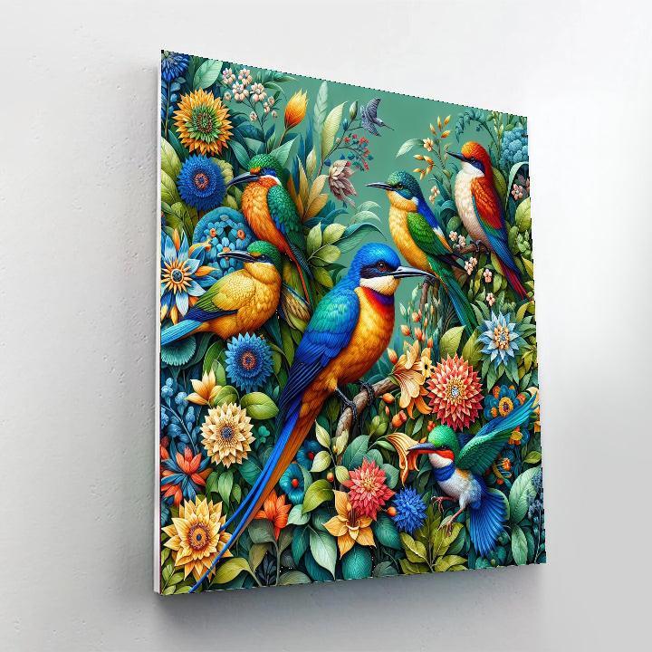 Colorful Birdwatching Haven Paint By Numbers Kits