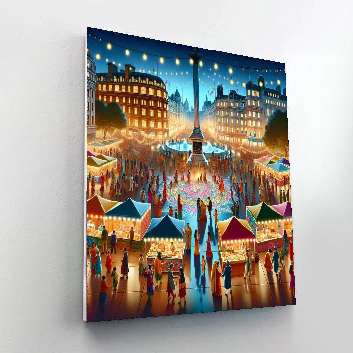 Diwali Lights Festival - London Paint By Numbers Art