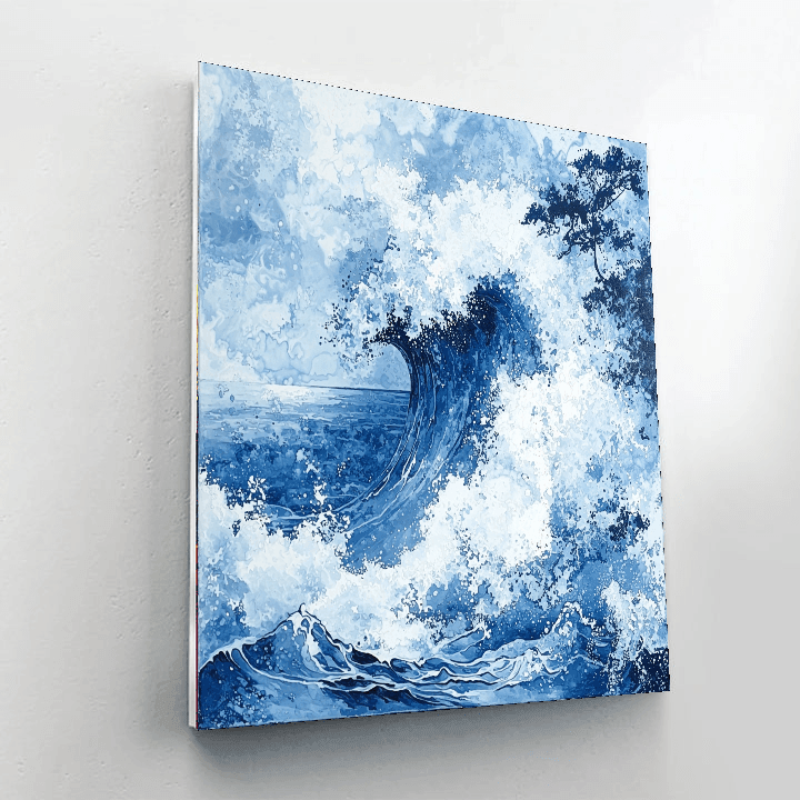 Hokusai Inspired Timeless Ocean Waves  Paint By Number