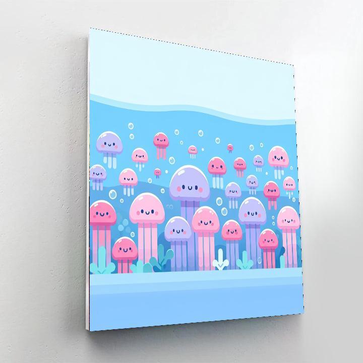 Jolly Jellyfish Jamboree Number Painting