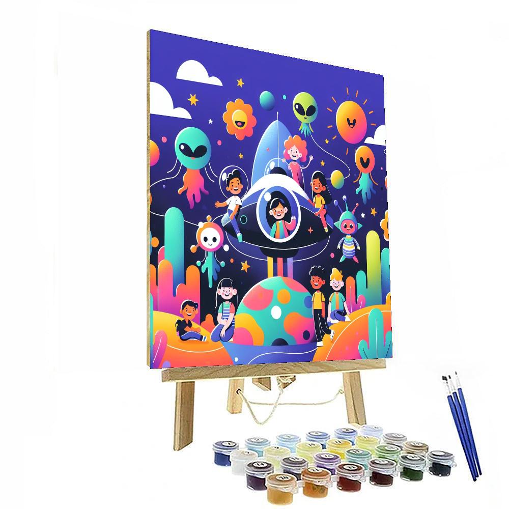 Alien Adventure Mission Number Painting
