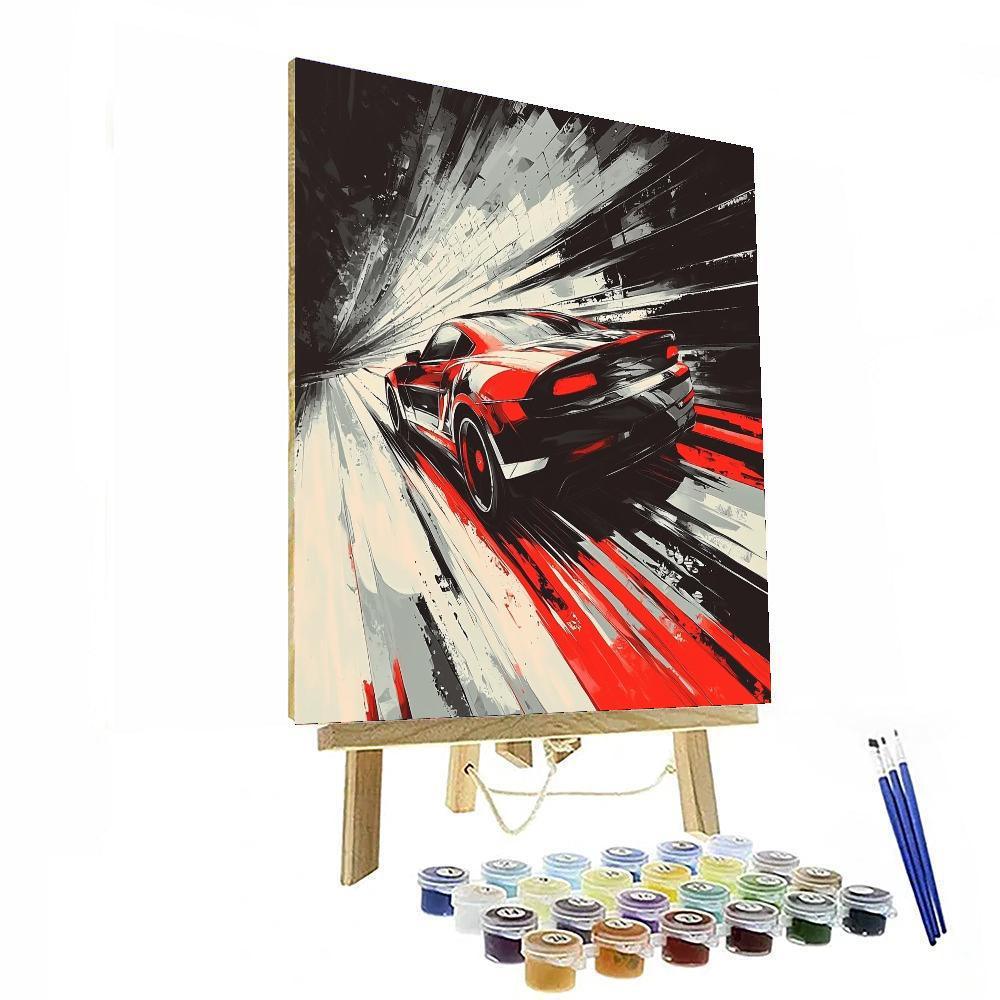 Giacomo Balla Inspired Balla's Dynamic Automotive  DIY Paint By Numbers