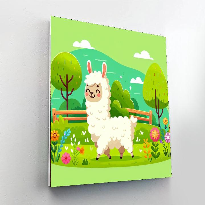 Happy Llama's Day Out Paint By Number