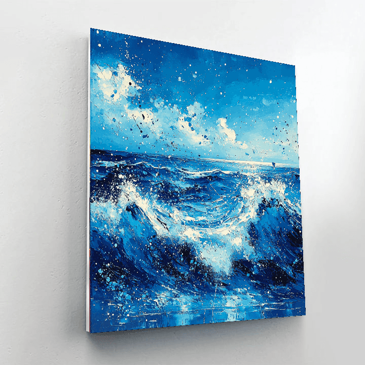 Jackson Pollock Inspired Abstract Seascape Visions  Paint By Number