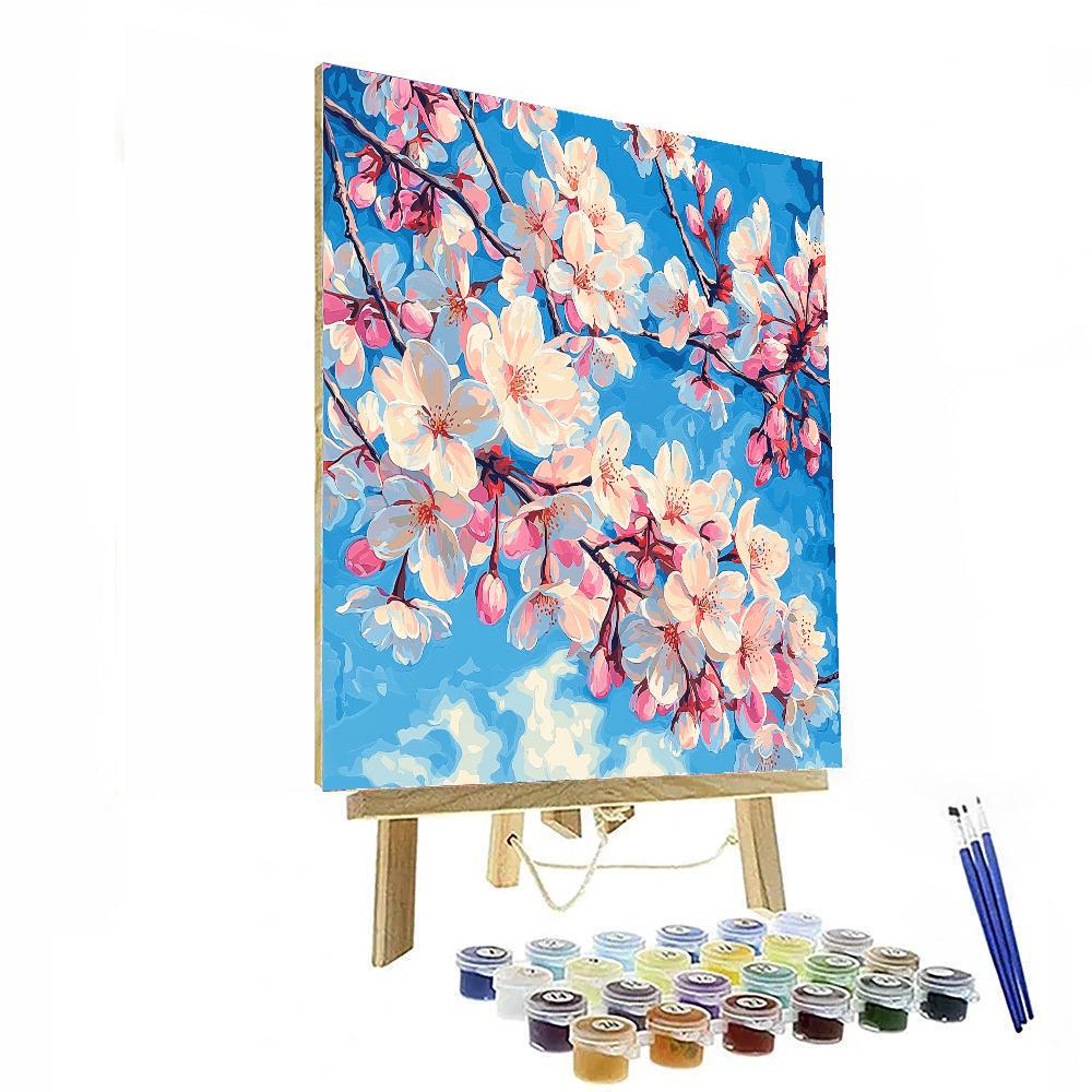 Georgia O'Keeffe Inspired Colorful Cherry Blossom Festival  Paint By Numbers Kits