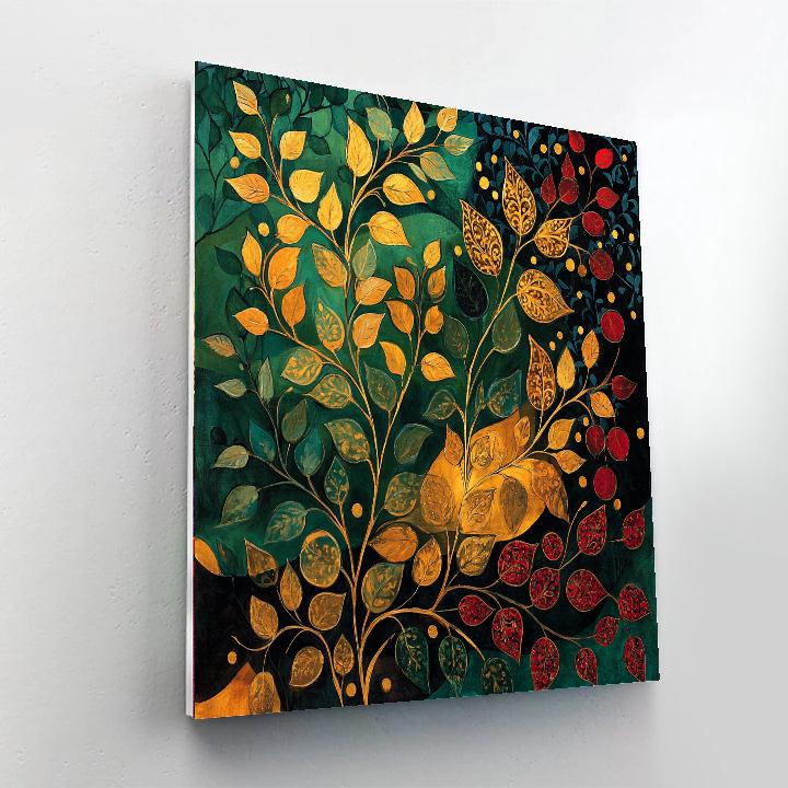 Gustav Klimt Inspired Botanical Melody  Paint By Number