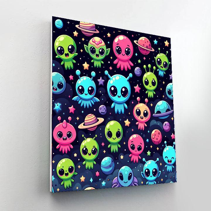 Cosmic Critter Adventure Number Painting