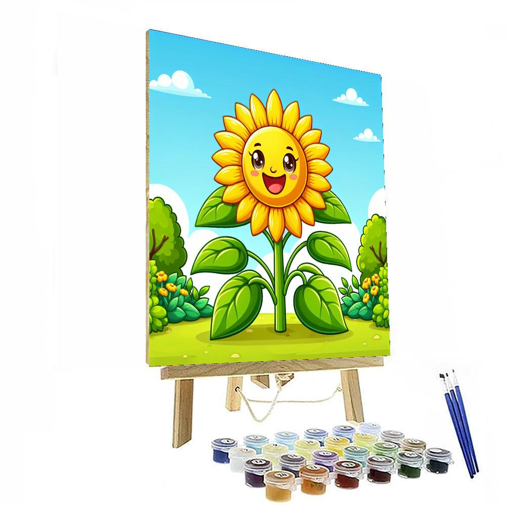 Sunshine Sunflower Number Painting