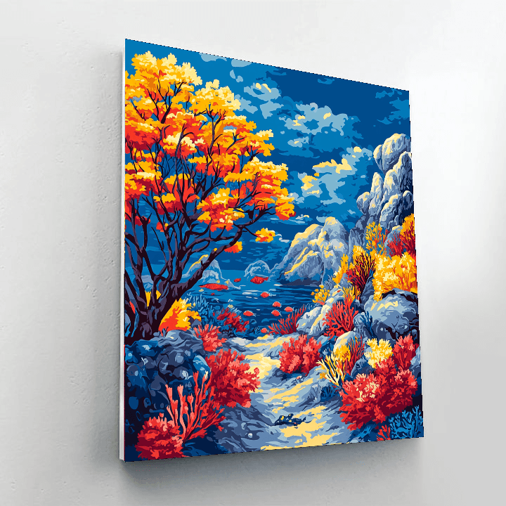 John James Audubon Inspired Fantastical Underwater World  Paint By Numbers Kits