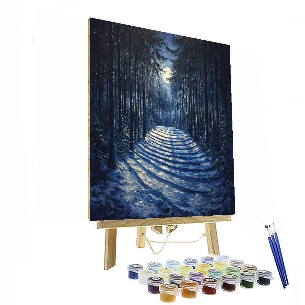 Caspar David Friedrich Inspired Nocturnal Whisper  Number Painting