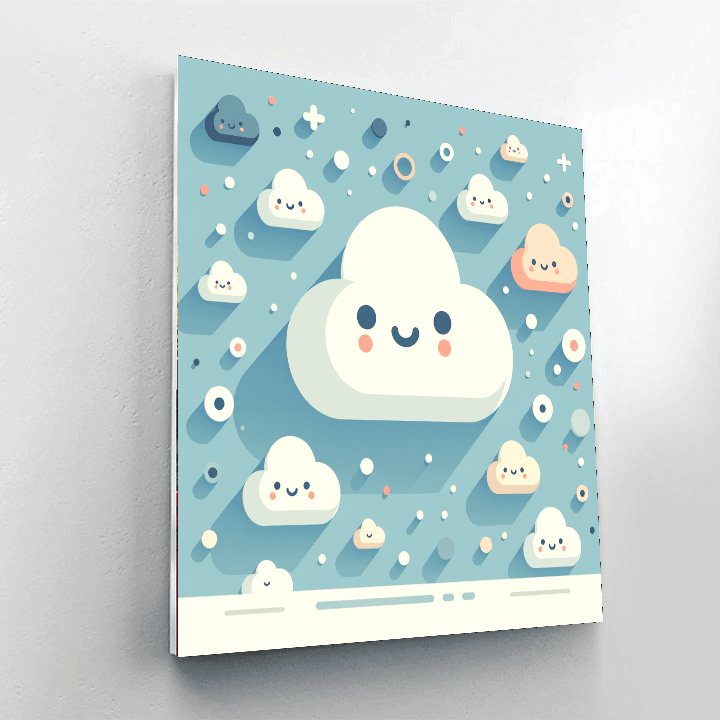 Bubbly Clouds Paint By Number