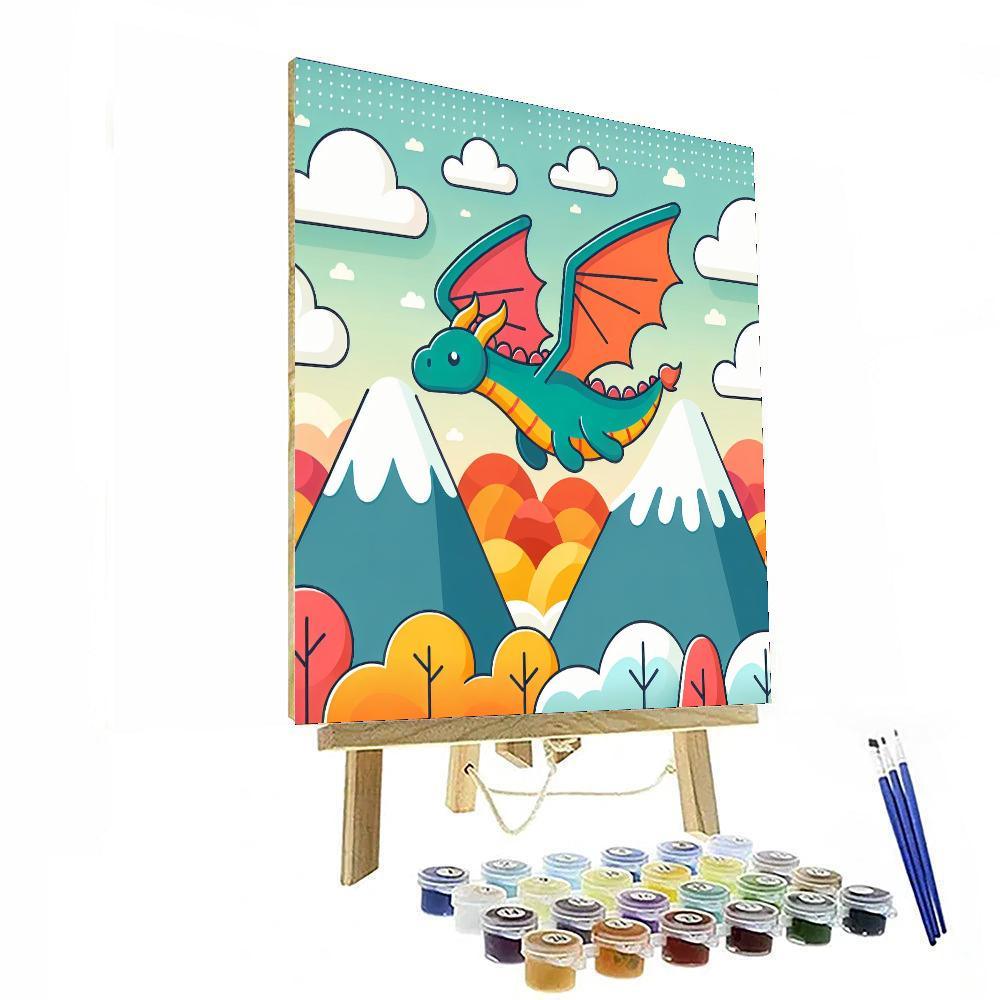 Enchanted Dragon Realm Paint By Numbers Art