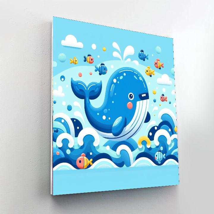 Bouncy Whale Paint By Number