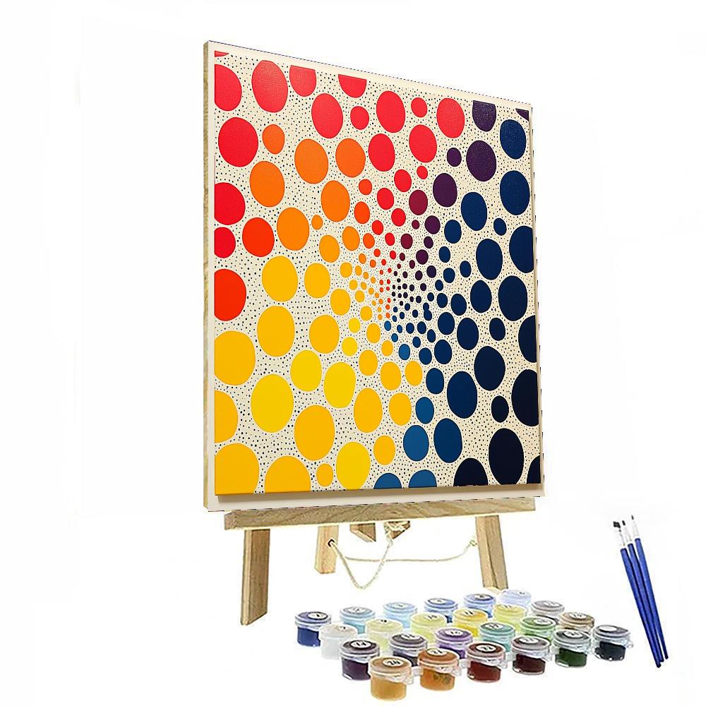 Yayoi Kusama Inspired Endless Polka Harmony  Paint By Number