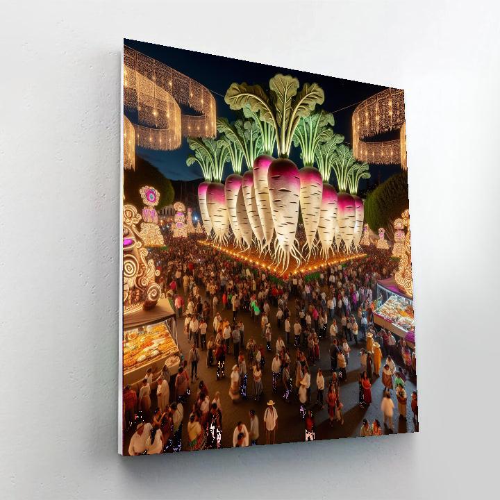 Oaxaca Night Of The Radishes - Mexico Number Painting