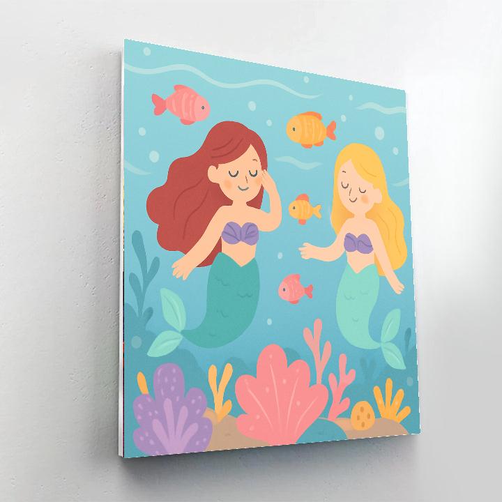 Underwater Mermaid Cove Paint By Numbers Kits