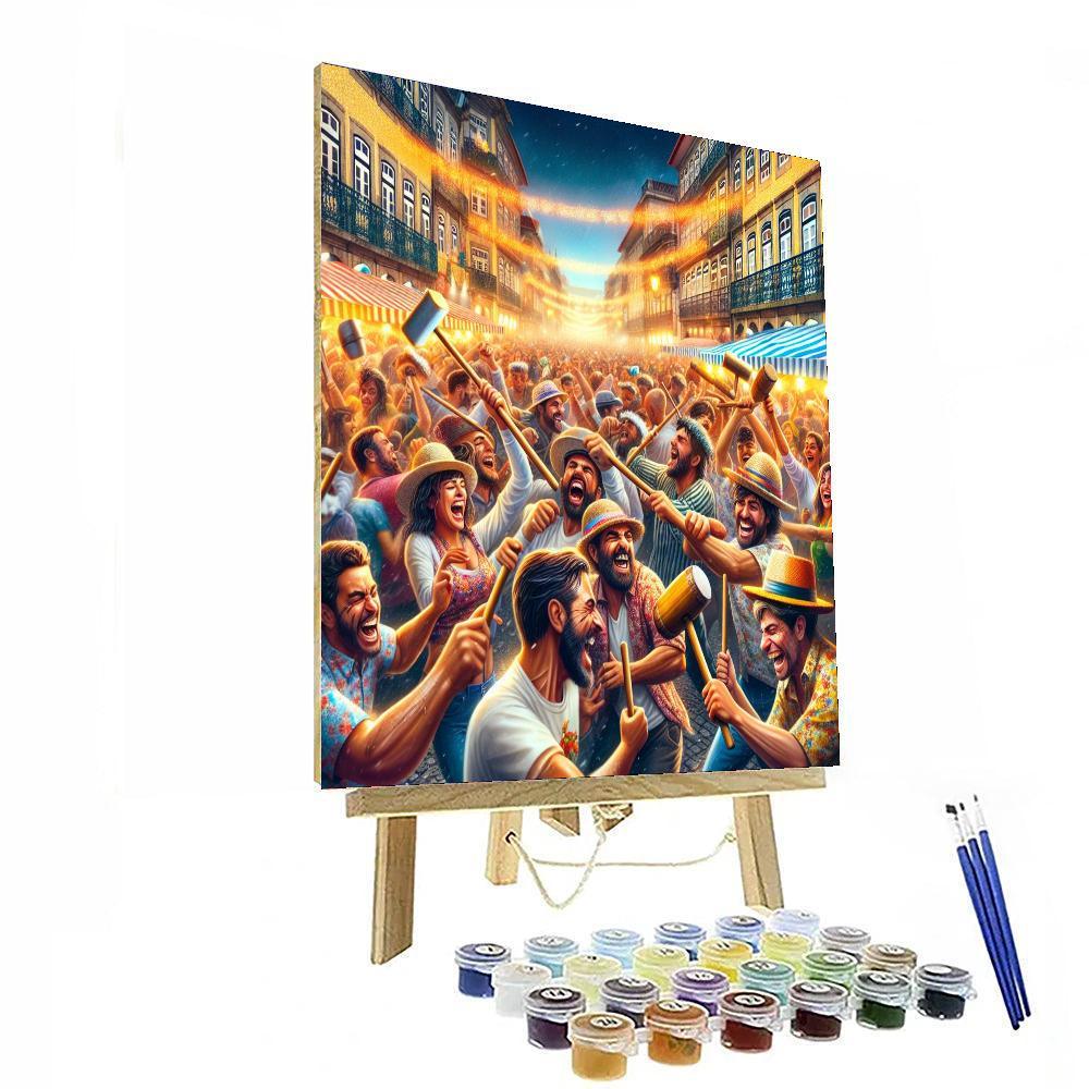 Festa De Sao Joao - Porto, Portugal Painting Number Kit