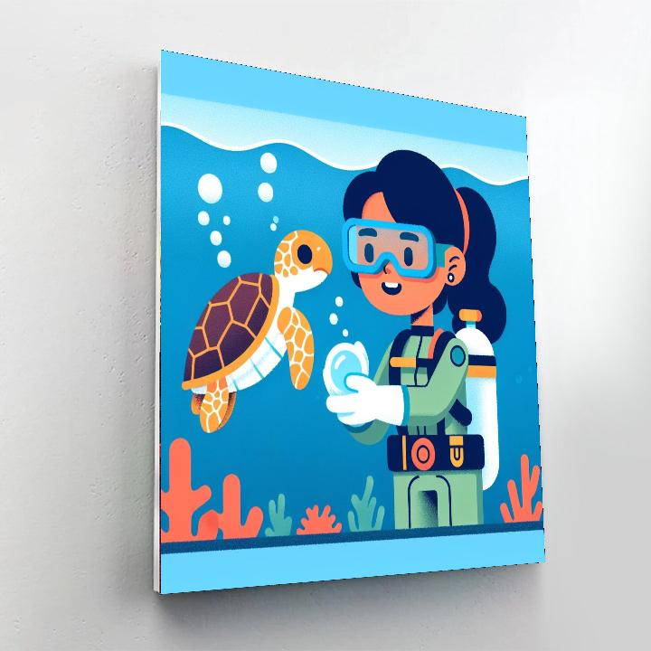 Ocean Conservation Mission Painting Number Kit