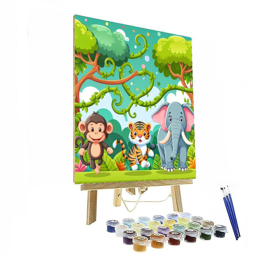 Friendly Jungle Explorer Painting By Numbers Kit