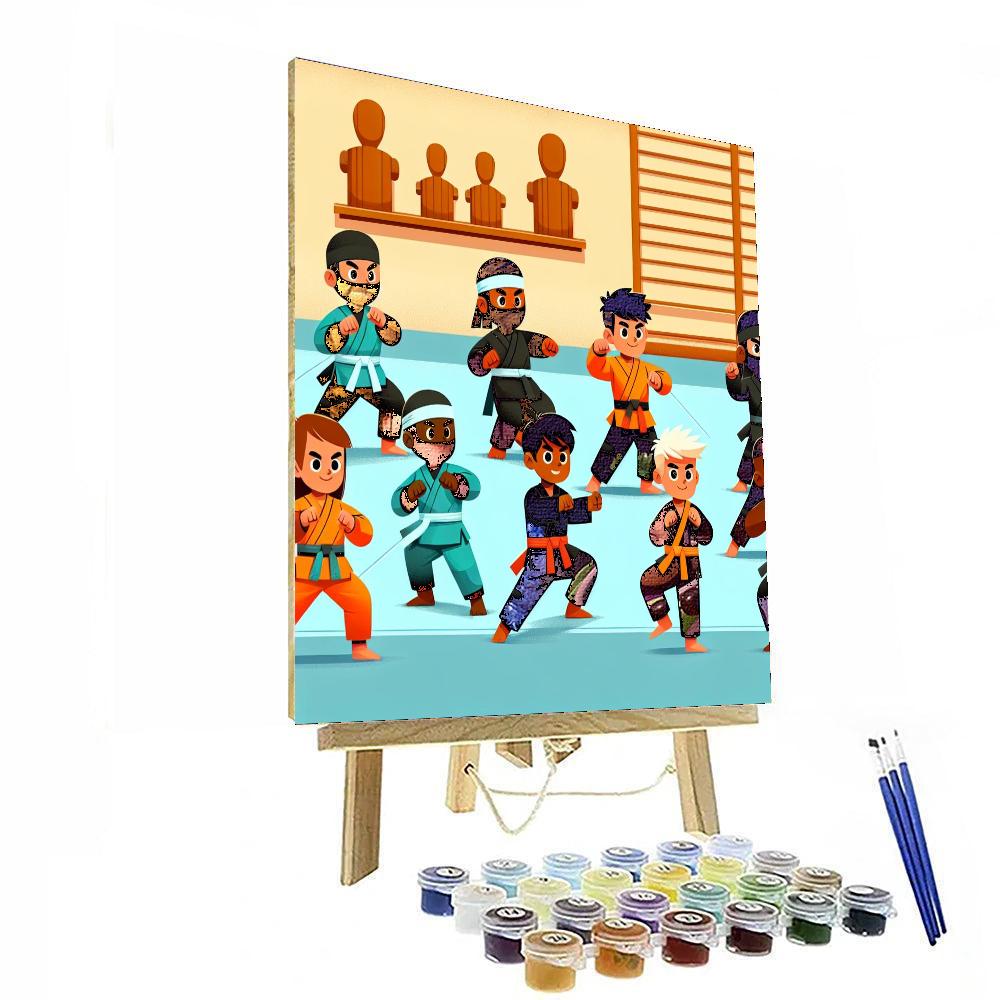 Ninja Training Session Numbered Painting Kits