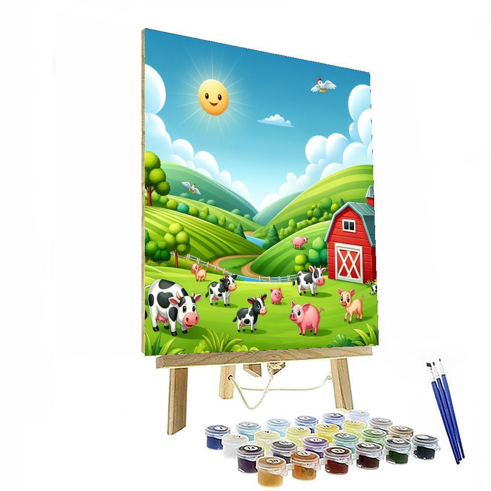 Charming Countryside For Kids Numbered Painting Kits