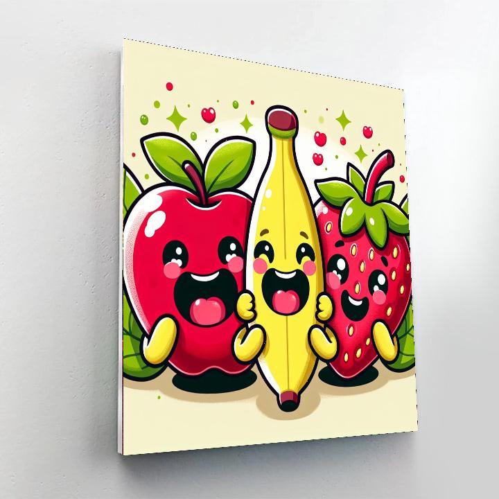 Joyful Fruit Friends Number Painting