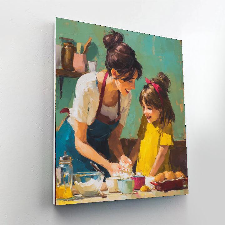 Baking Together In Love Painting By Numbers Kit