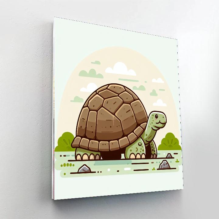 Gentle Giant Galapagos Tortoise Paint By Numbers Art