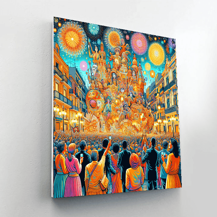 Valencia Fallas - Spain Number Painting