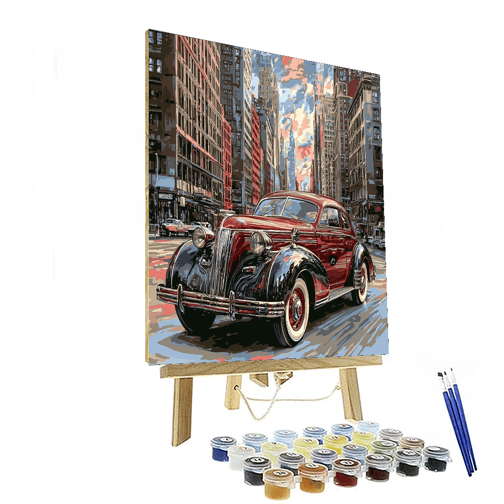 Norman Rockwell Inspired Vintage Car Enthusiast - DIY Painting By Numbers Kit