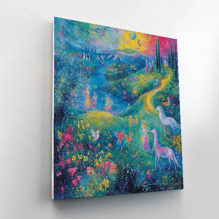 Marc Chagall Inspired Whimsical Wanderlust  DIY Paint By Numbers