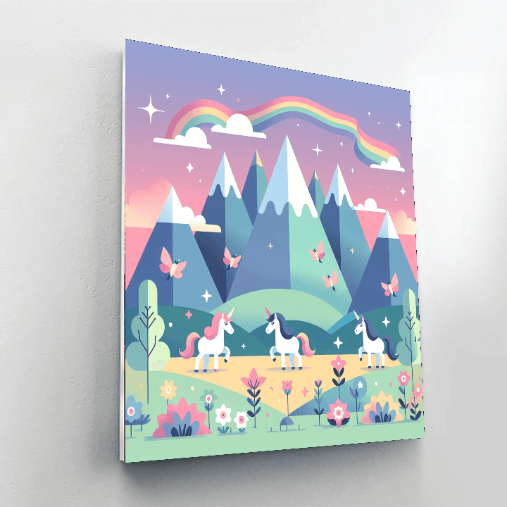 Magical Unicorn Valley Paint By Number