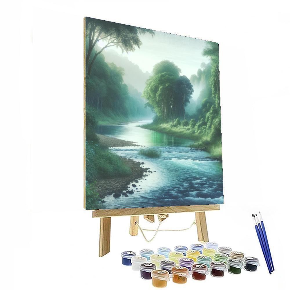 Peaceful Riverbank Reverie Paint By Color