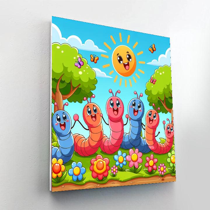 Wiggly Worm Family Numbered Painting Kits